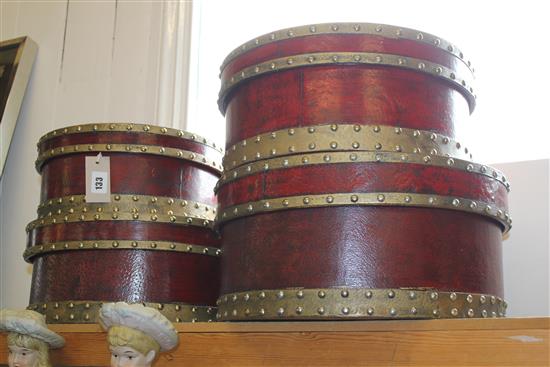 Set of 4 hat boxes